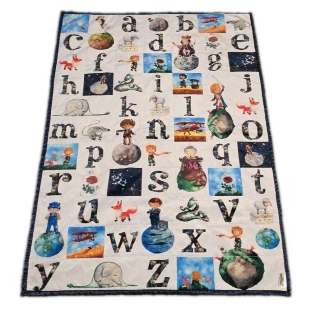 Handmade Little Prince Alphabet Baby Quilt Out Of Character Quilts @ 27